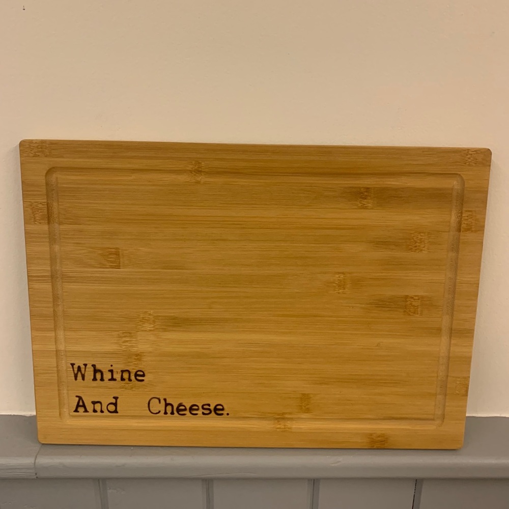 Whine and cheese rustic charcuterie board